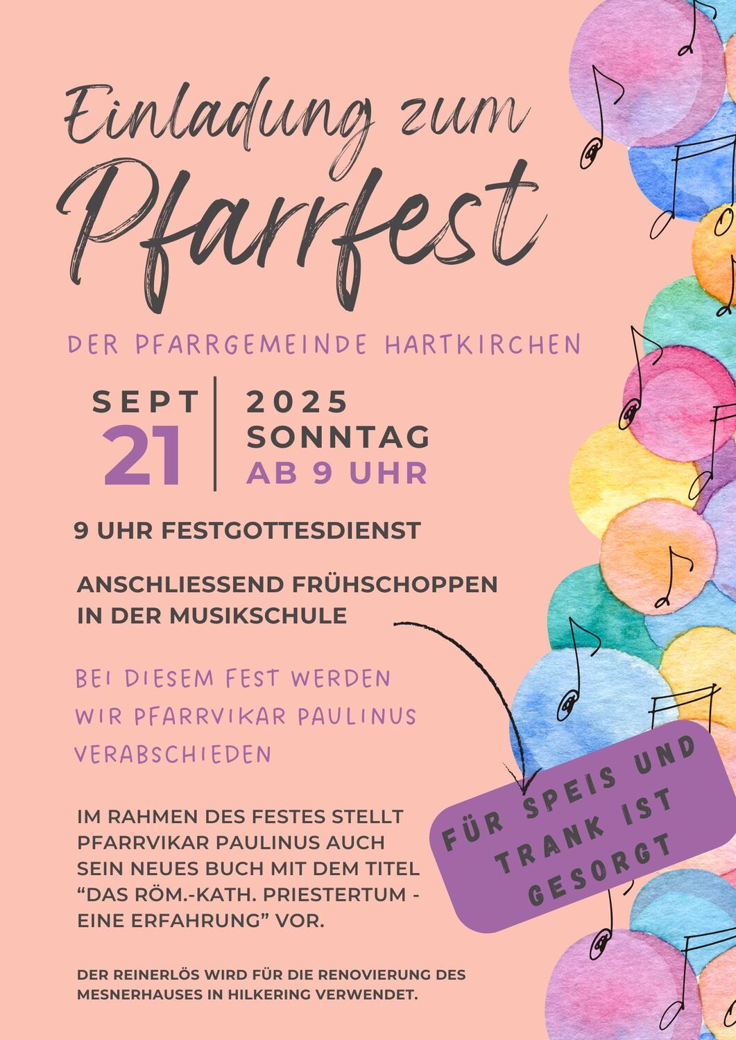 Einladung Pfarrfest