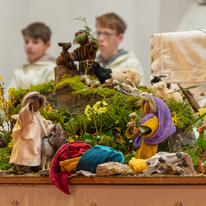 Palmsonntag / Foto Haijes Krippe von Familie Jakober, hier Jesus mit dem Esel