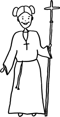 Ministrantin mit Kreuz