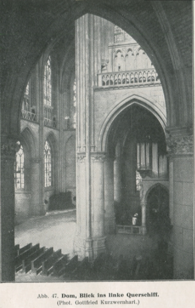 Nach dem Lückenschluss V: Perspektive Sängerempore Querhaus 1924